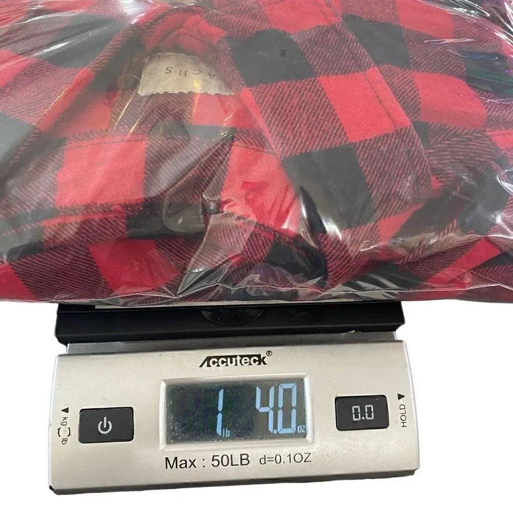 Jachs long sleeve flannel plaid red XLT men’s shirt thick - Picture 8 of 8
